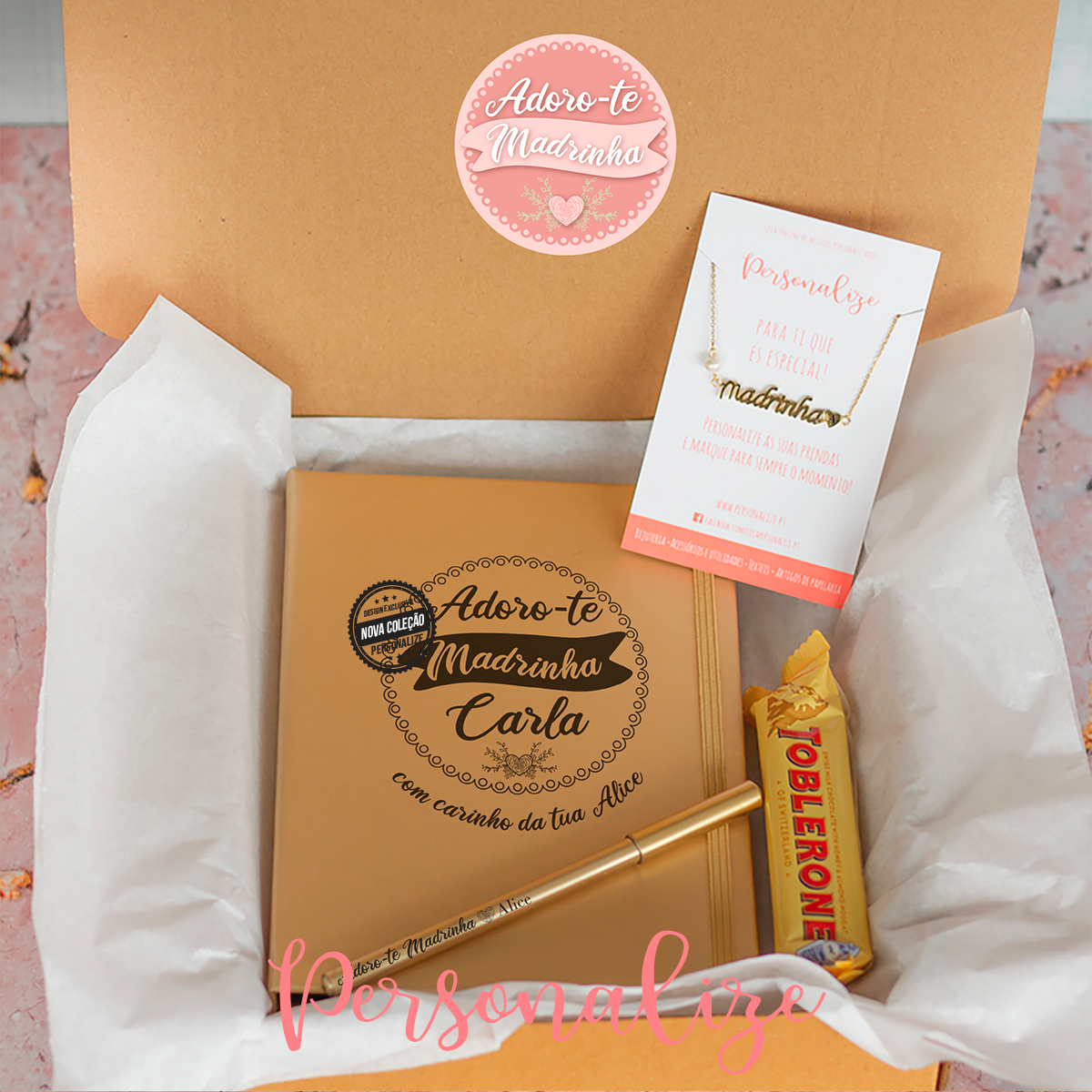 kit "Adoro-te Madrinha"
