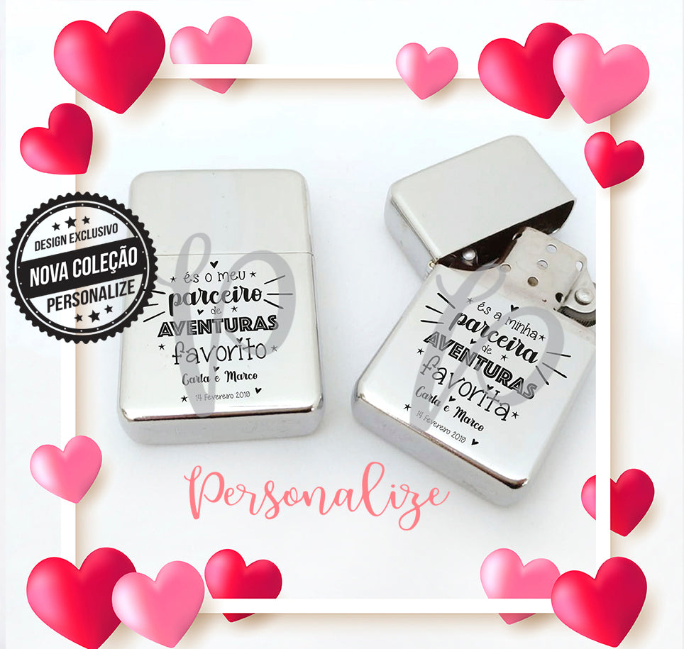 Conjunto de isqueiros " Parceiros de aventuras " Personalize