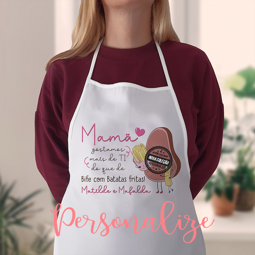 Avental tecido Mamã