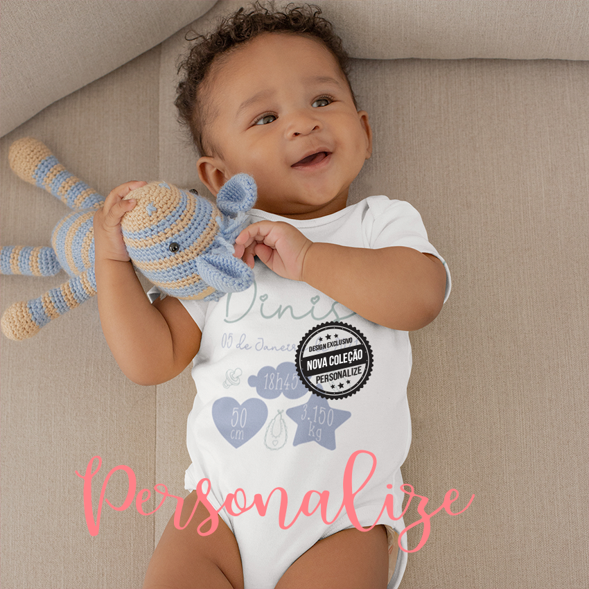 Body de bebé "Dados de nascimento"