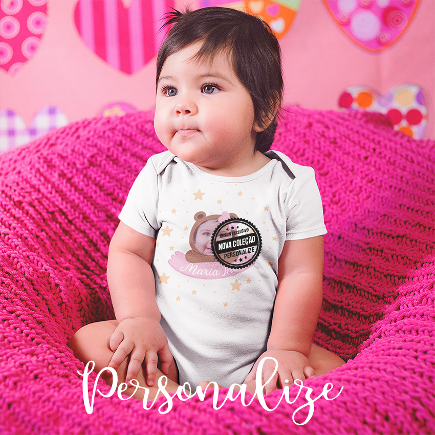 Body de bebé fotografia e nome