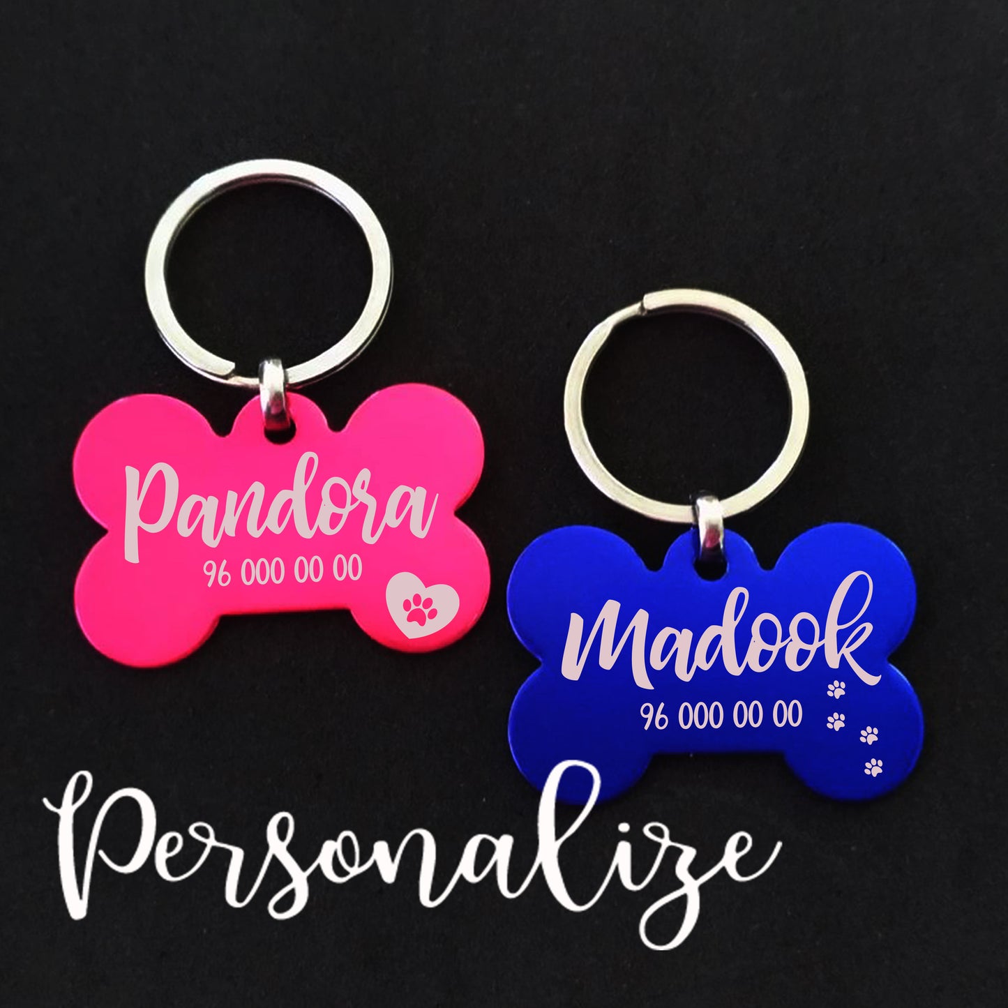 Medalhas aluminio em fora de osso Personalize