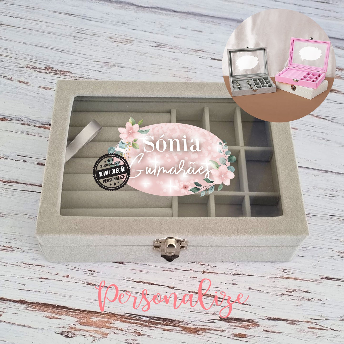 Caixa guarda-jóias "Nome"