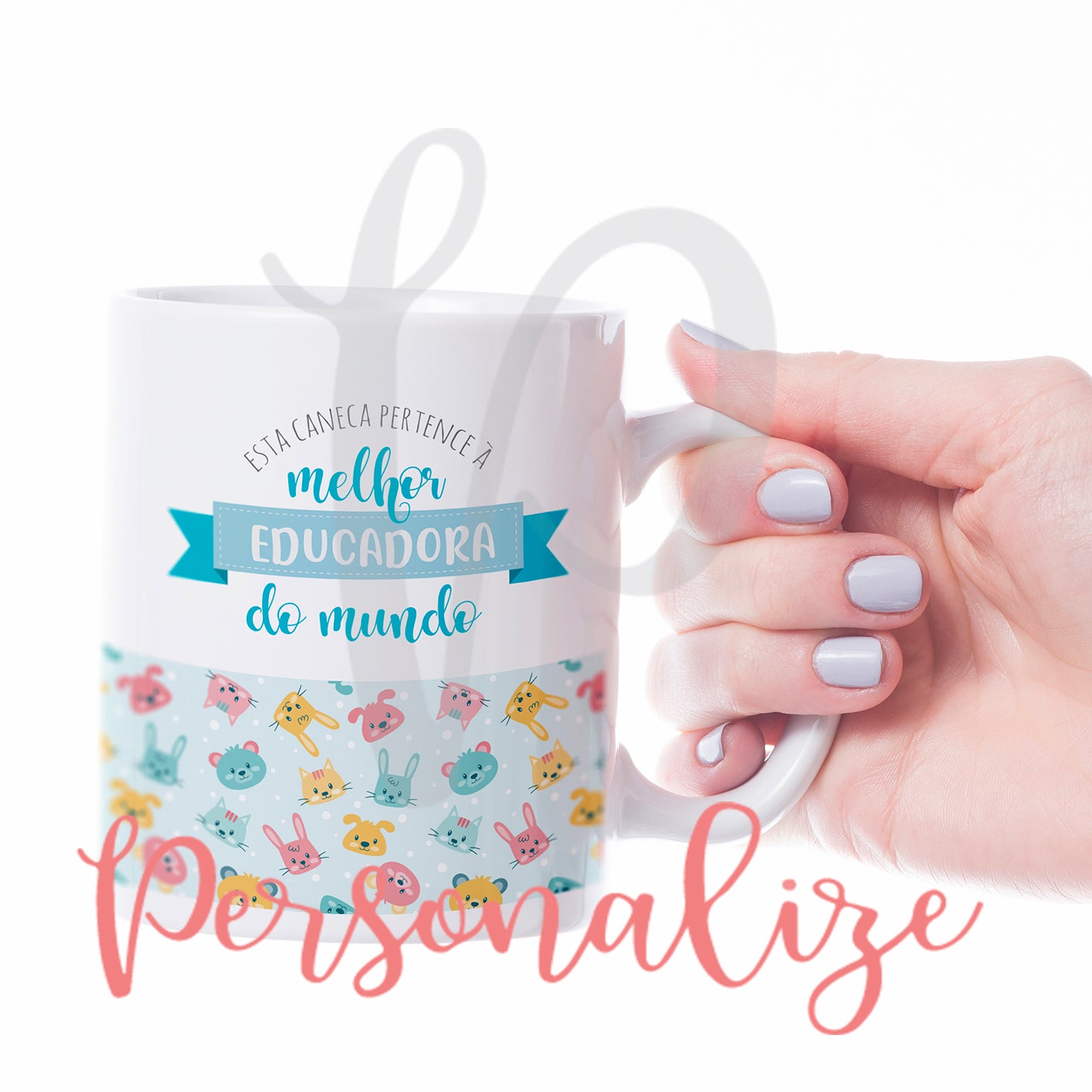 Caneca cerâmica " Esta caneca pertence à Melhor educadora do mundo " Personalize