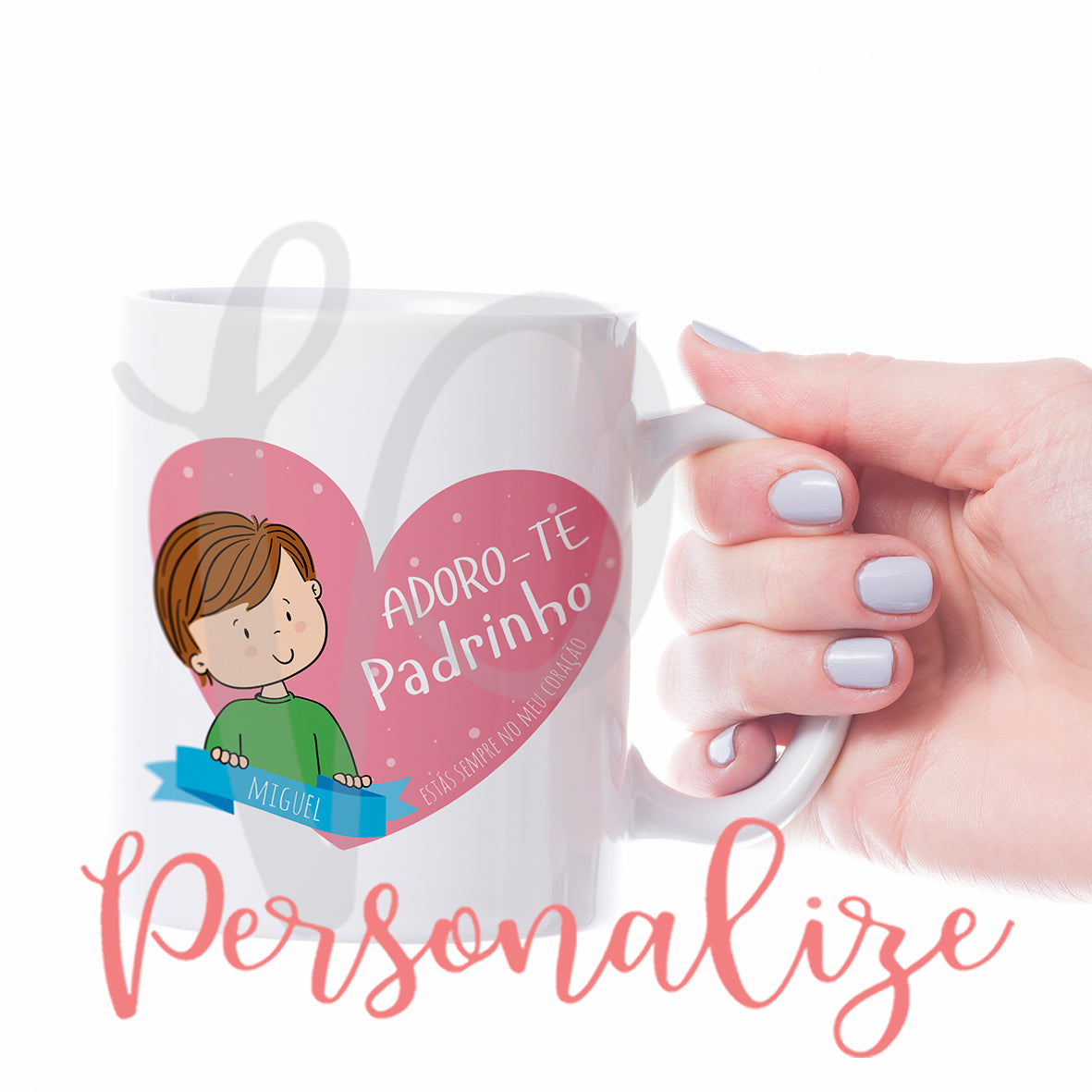 Caneca de cerâmica "adoro-te Padrinho" Personalize