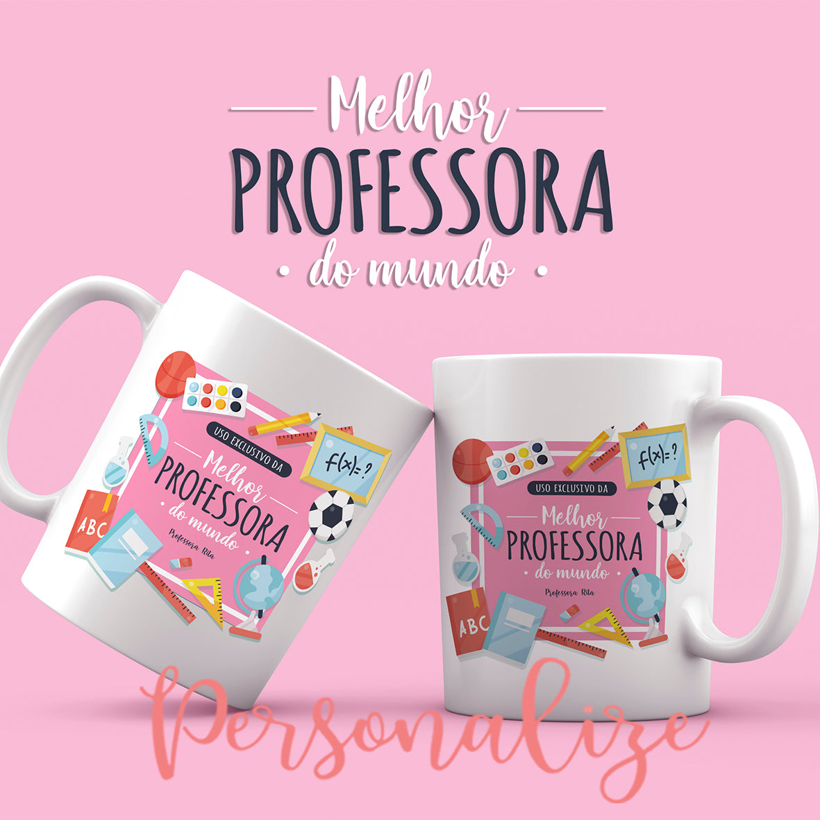 Caneca ceramica - Para uso exclusivo da melhor professora do mundo Personalize