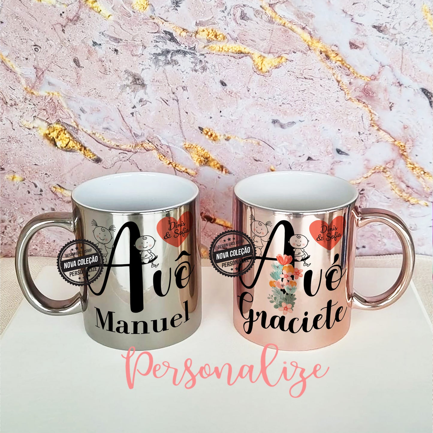 NOVIDADE em canecas As nossas canecas em cerâmica com capacidade para 350 ml, podem ser personalizadas com imagem e frase a seu gosto. Personalize a sua loja pioneira em novidades de presentes personalizados.