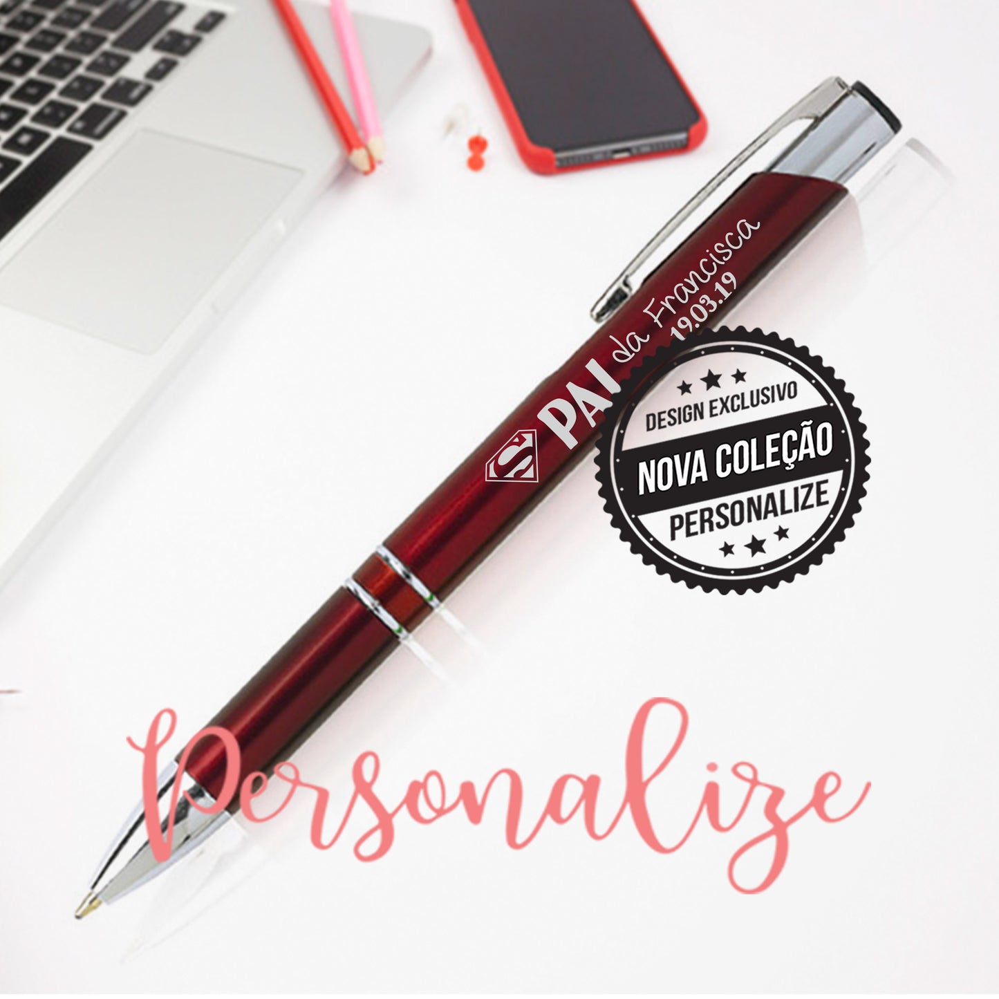 Esferográfica metal " Super PAI" Personalize
