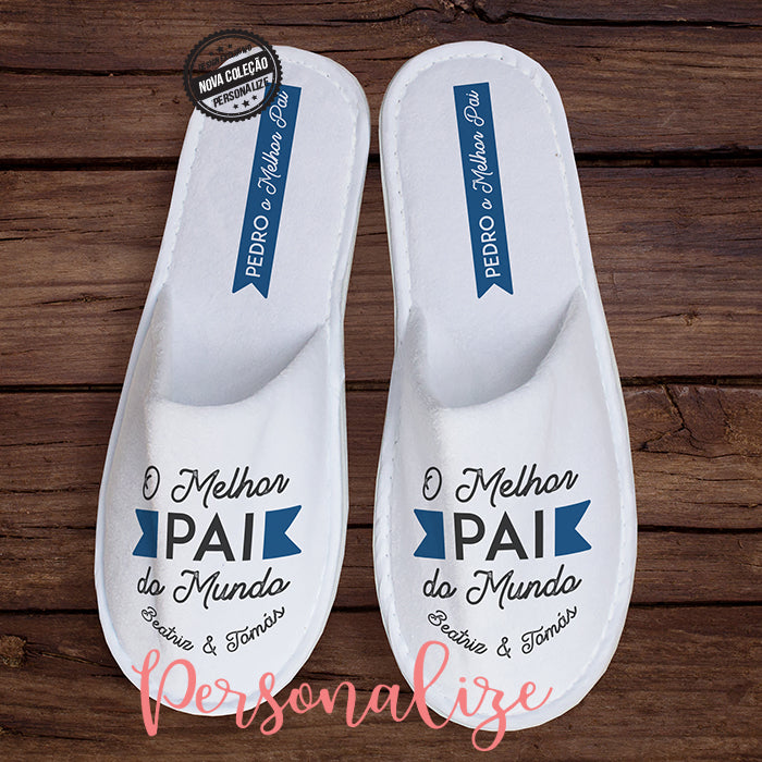 Chinelos de quarto " O melhor pai do Mundo "