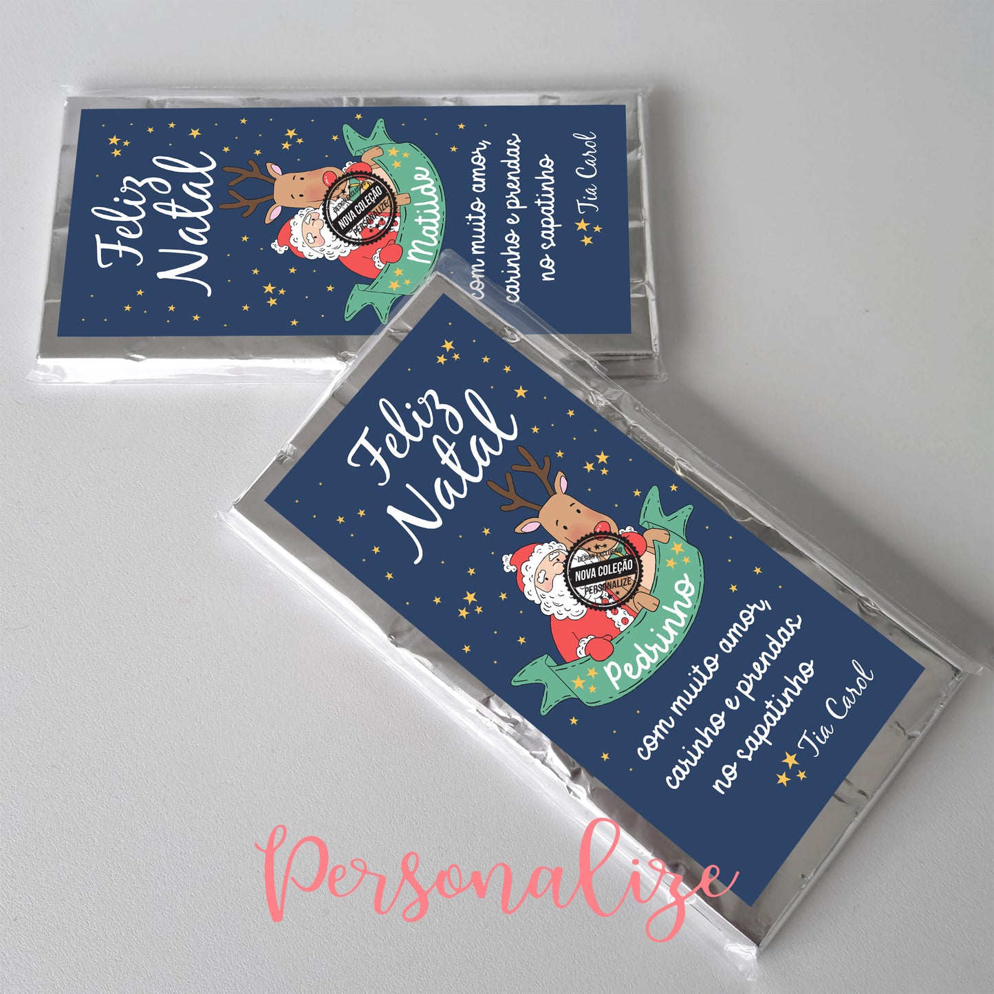 As tabletes de chocolate são de chocolate de leite de 100 Gr . Escolha a quem deseja oferecer, aceite a nossa sugestão de frase ou escolha uma totalmente diferente colocando o que pretende no campo de texto a gravar. Vendido à unidade.