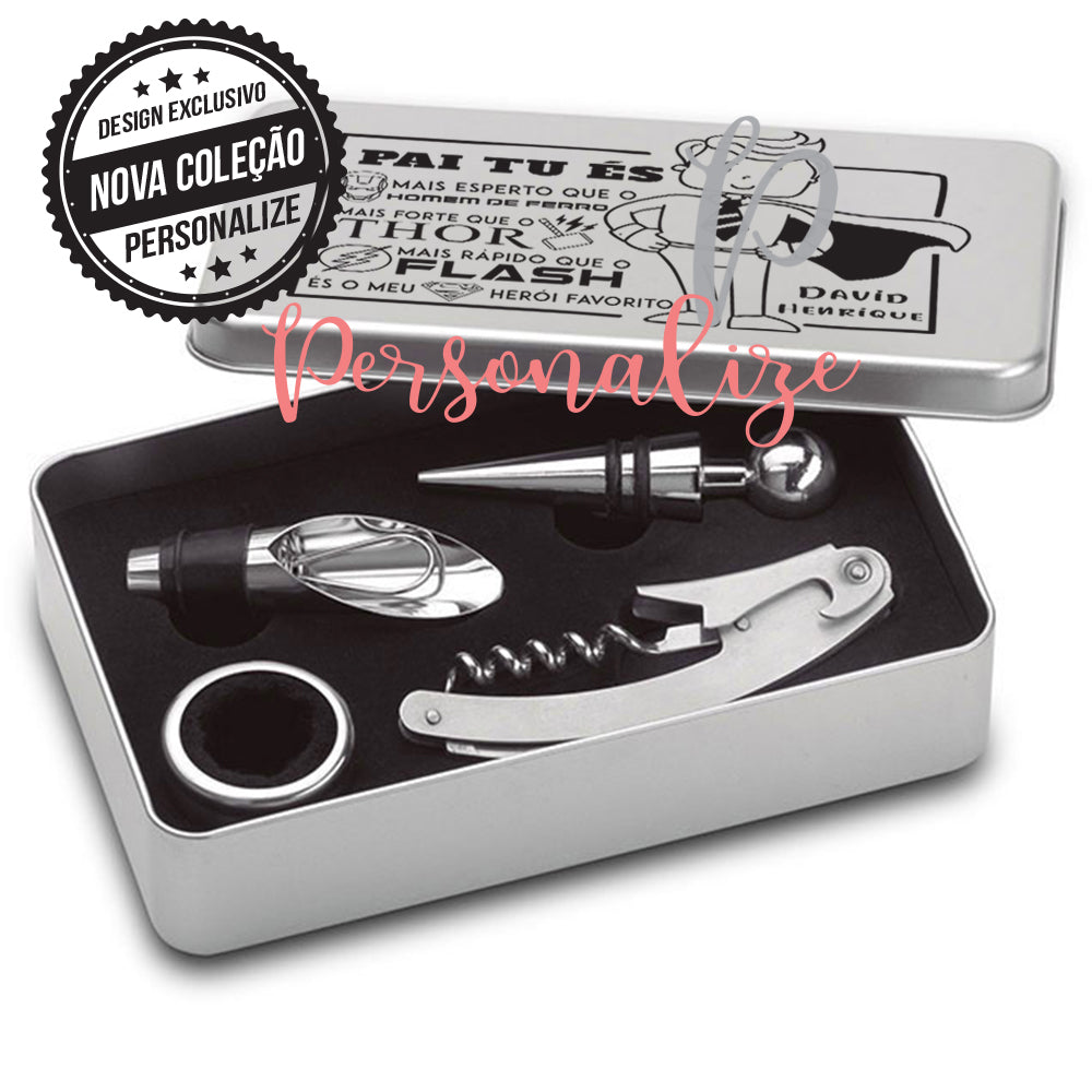 Caixa metal " És um super pai" Personalize