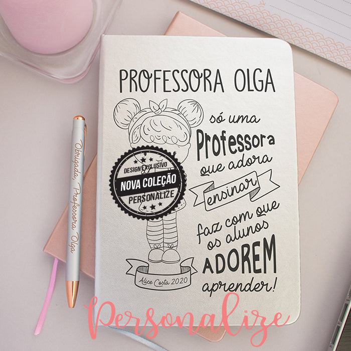 Bloco de Notas A5" Professora que adora ensinar ..."
