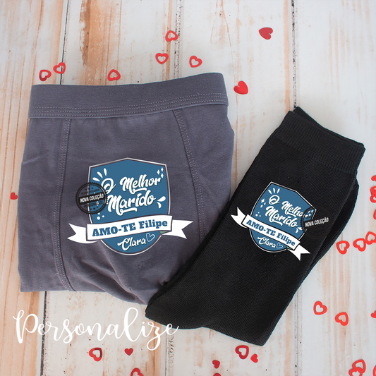 Boxer e/ou meias " O Melhor Marido "