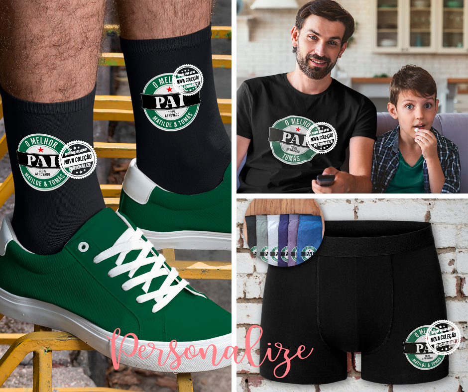 Conjunto "O melhor Pai, 100% aprovado"