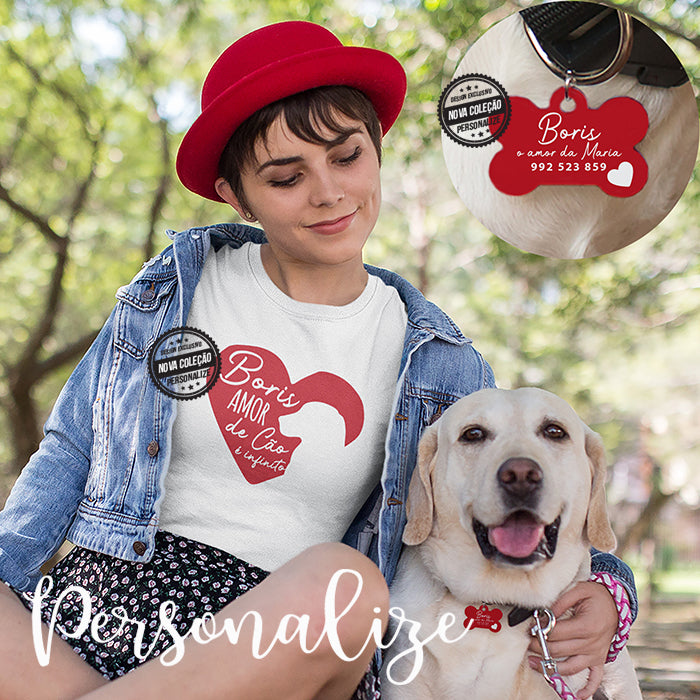 T shirt 100 % algodão e/ ou chapinha" Amor de cão ..."