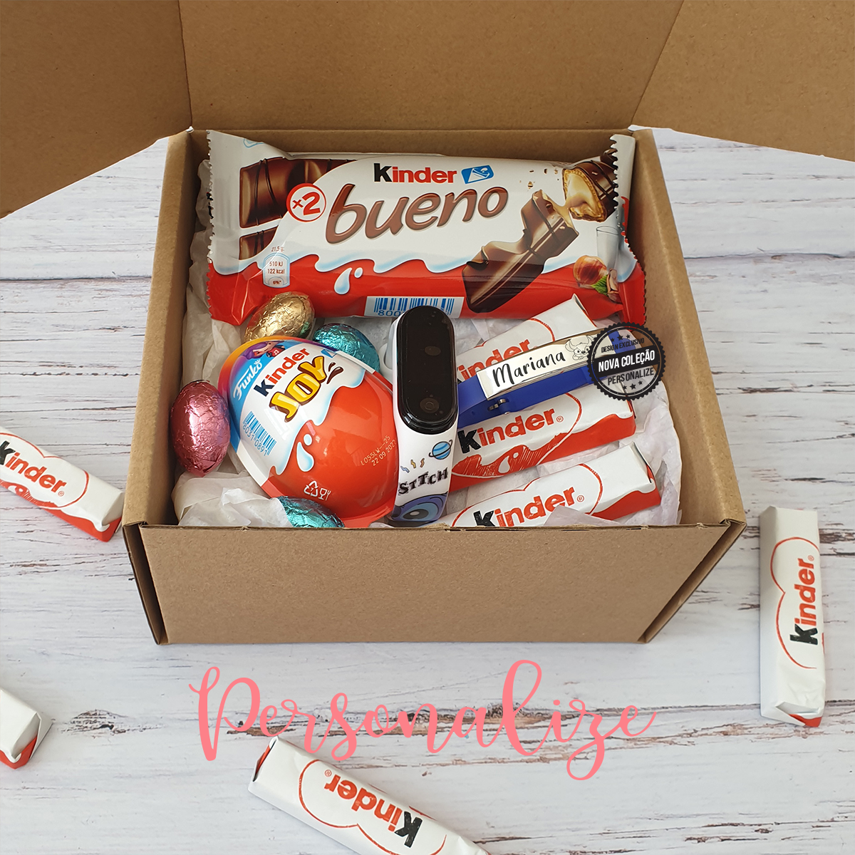 kit de criança relógio e pulseira para personalizar na loja personalize