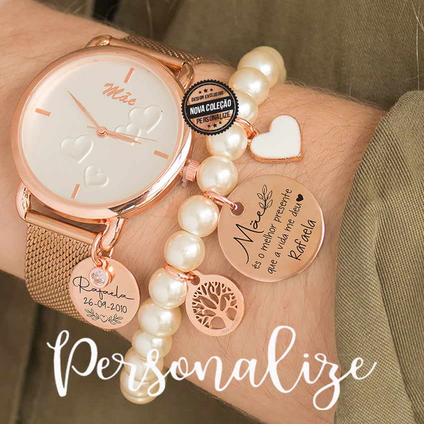 Relógio e/ou pulseira "Mãe és o melhor presente que a vida me deu"