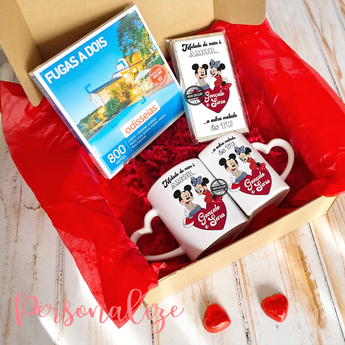 Kit Odisseias fuga a dois "Metade de mim é amor..."