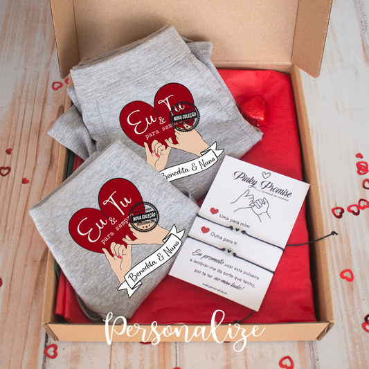 Mais um modelo giríssimo dos nossos boxer e cuecas.   kit de boxer e cueca clássica personalizada com a frase que desejar em conjunto com pulseiras ajustáveis que brilham no escuro e cartão pinky promise. Mais uma super novidade que vai fazer furor este dia dos namorados. Caixa incluída no kit.