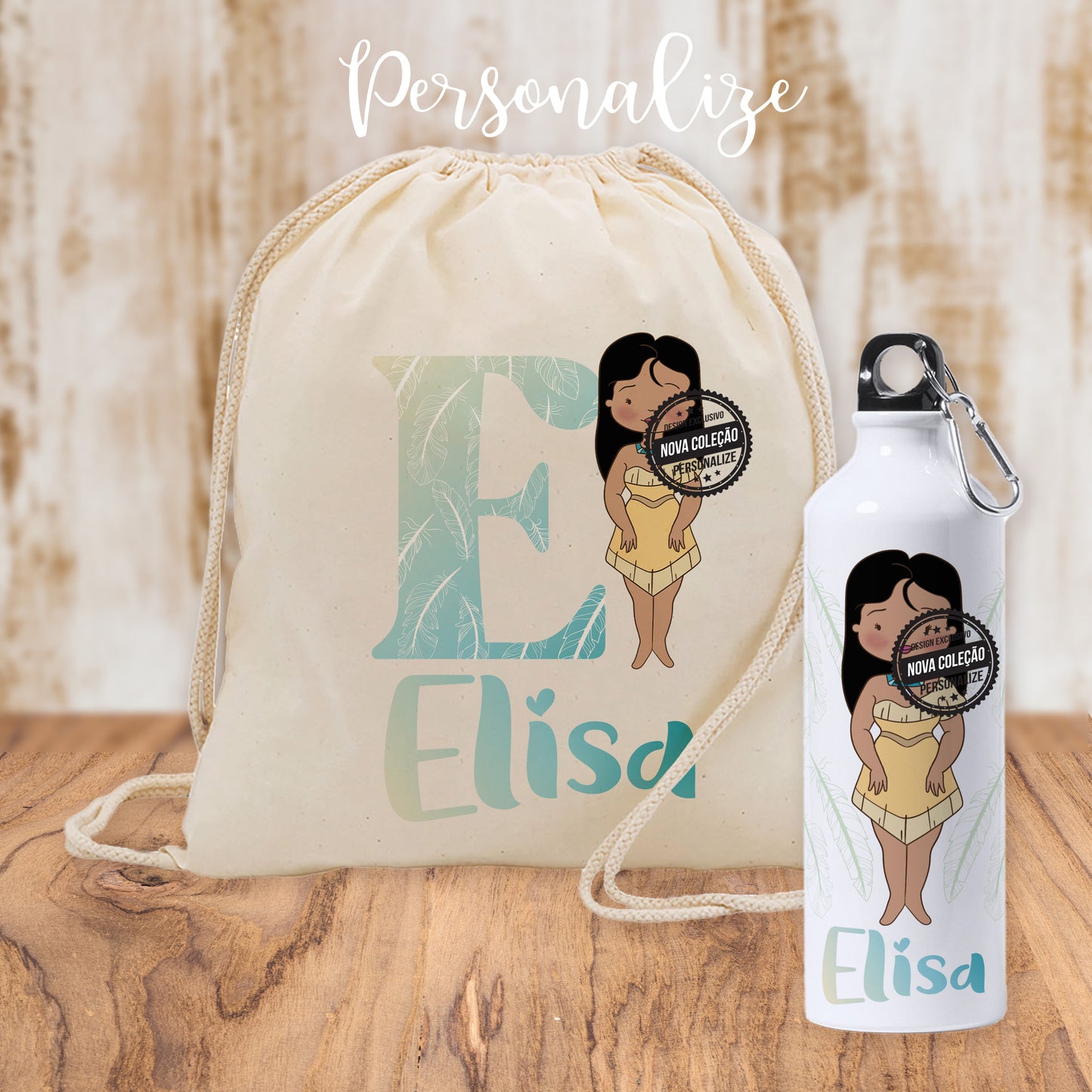 Quantas meninas teremos por aí que adoram princesas? E as nossas são tão lindas que com certeza vão ser um sucesso. Escolha a princesa preferida e personalize com o nome que desejar. Vendido em conjunto ou separadamente.