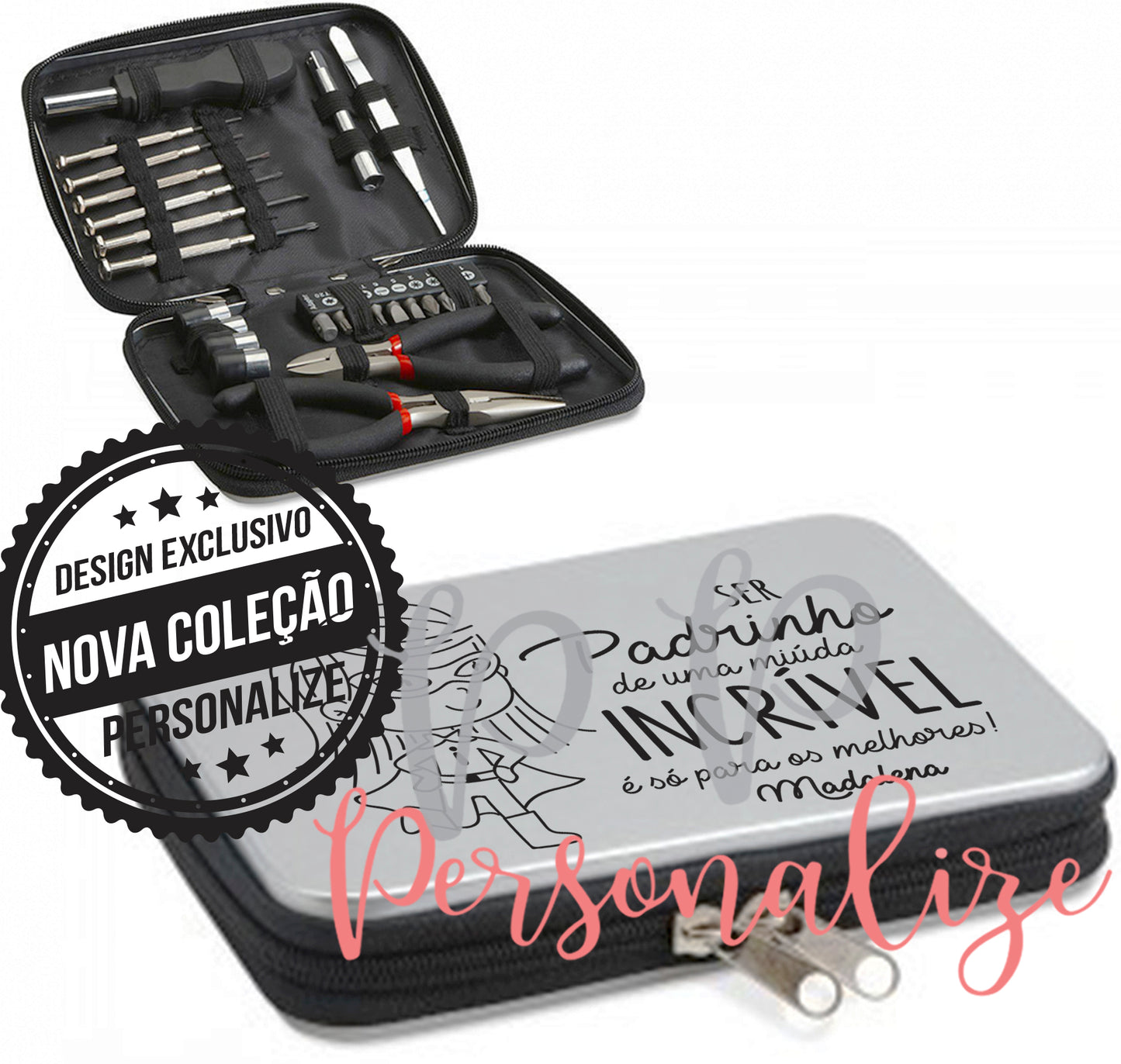 Conjunto de ferramenta" Ser Padrinho de uma miúda incrível é só para os melhores" Personalize
