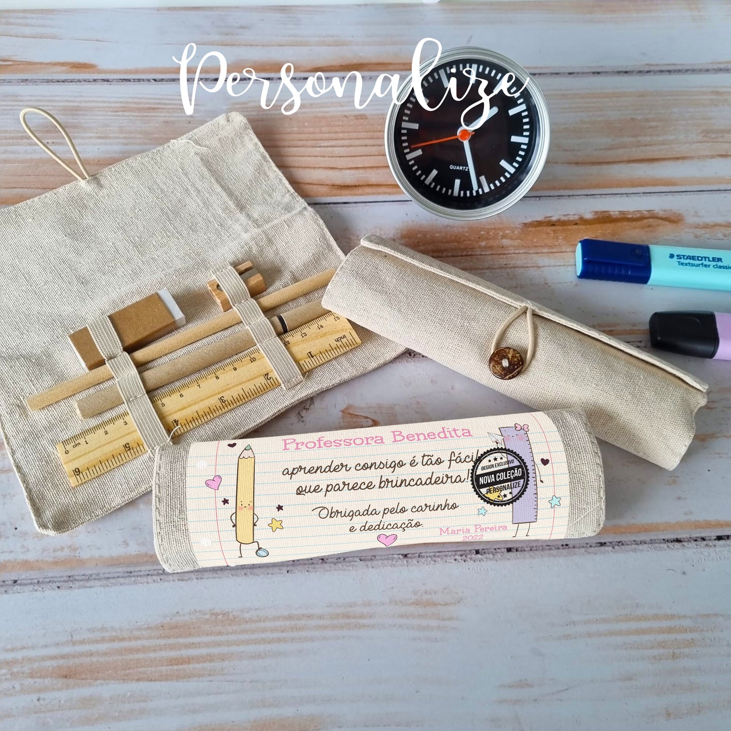 Estojo de enrolar "Professora"