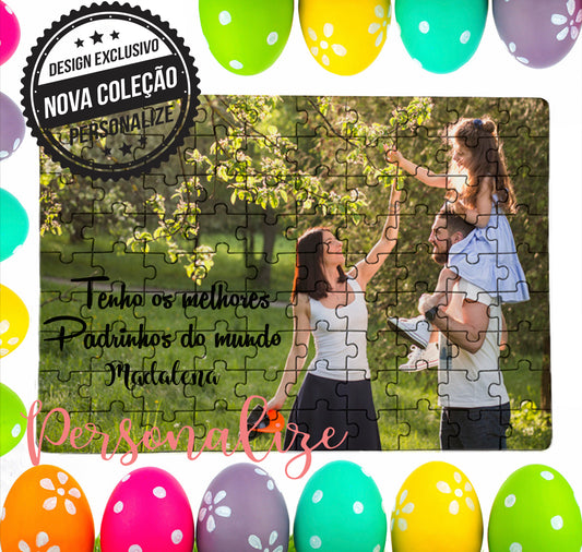 Puzzle 80 peças " Padrinhos" Personalize