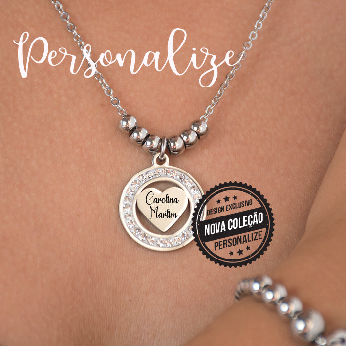 Fio aço inox com coração Personalize