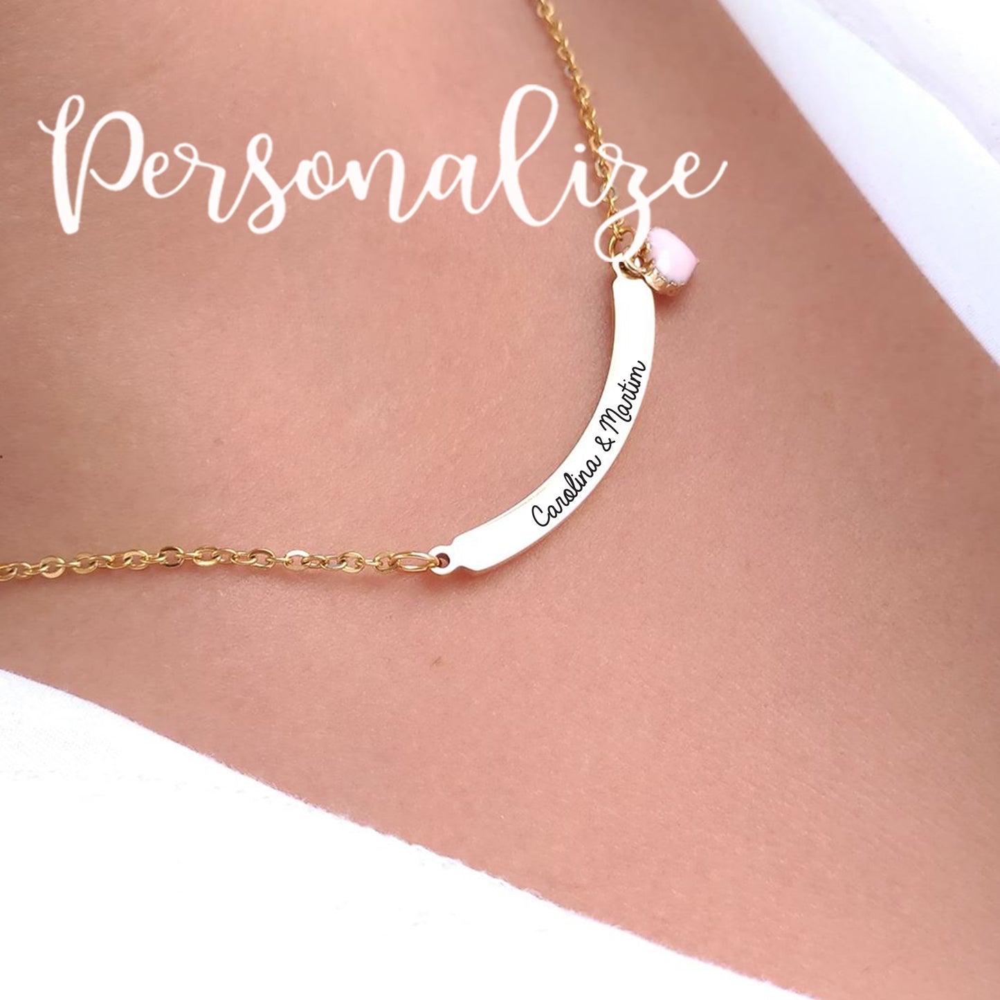Fio aço inoxidável dourado Personalize