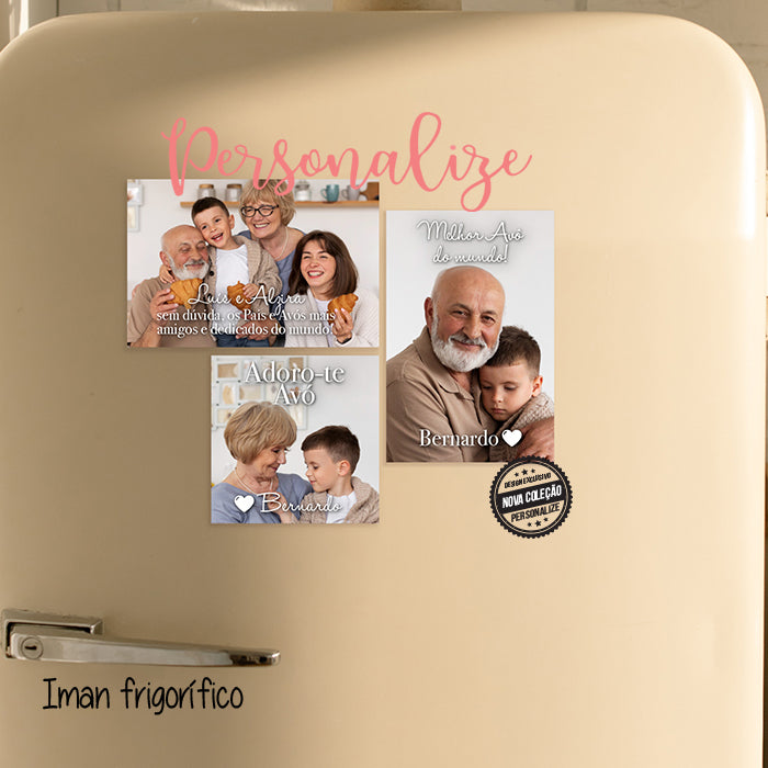 Imans de madeira " Avós "