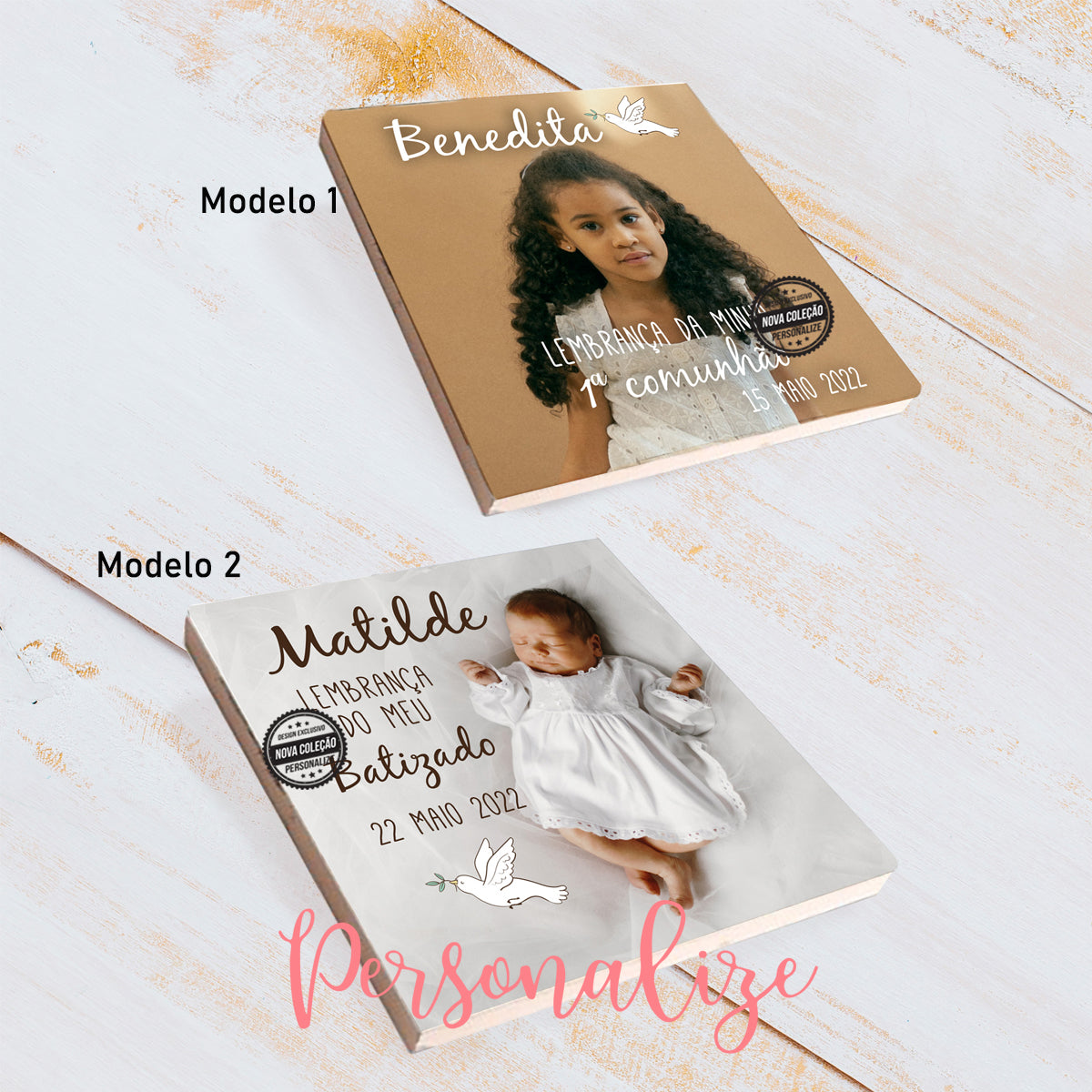 Iman com fotografia lembrança Comunhão/Batizado