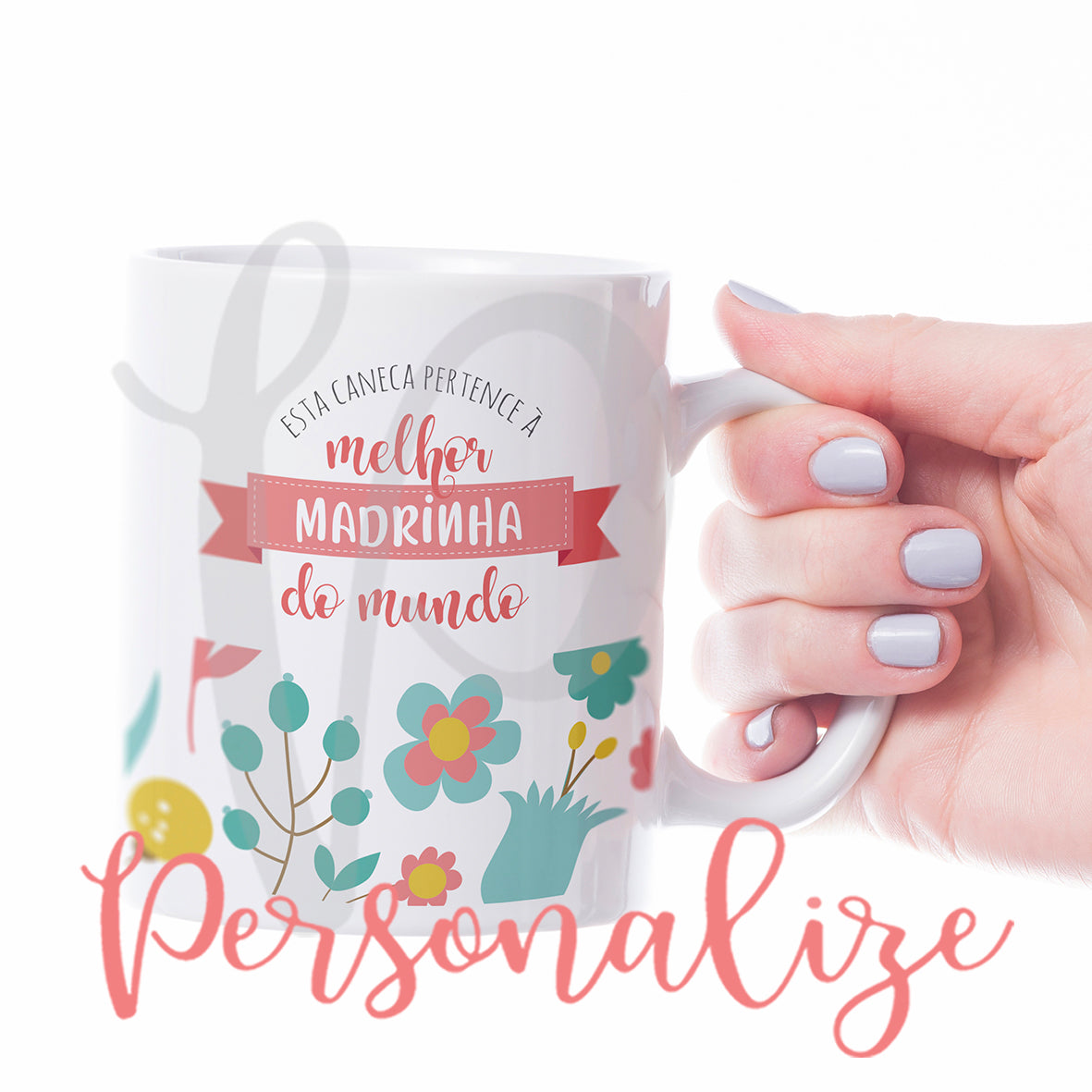 Caneca " Esta caneca pertence à melhor madrinha do mundo" Personalize