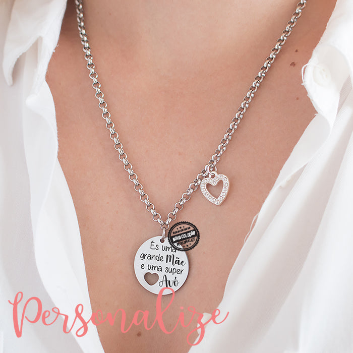 Fio com medalha " És uma grande Mãe e uma super avó "