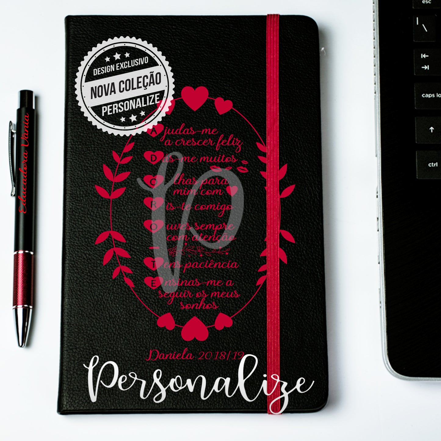 Bloco de Notas " Adoro-te" Personalize