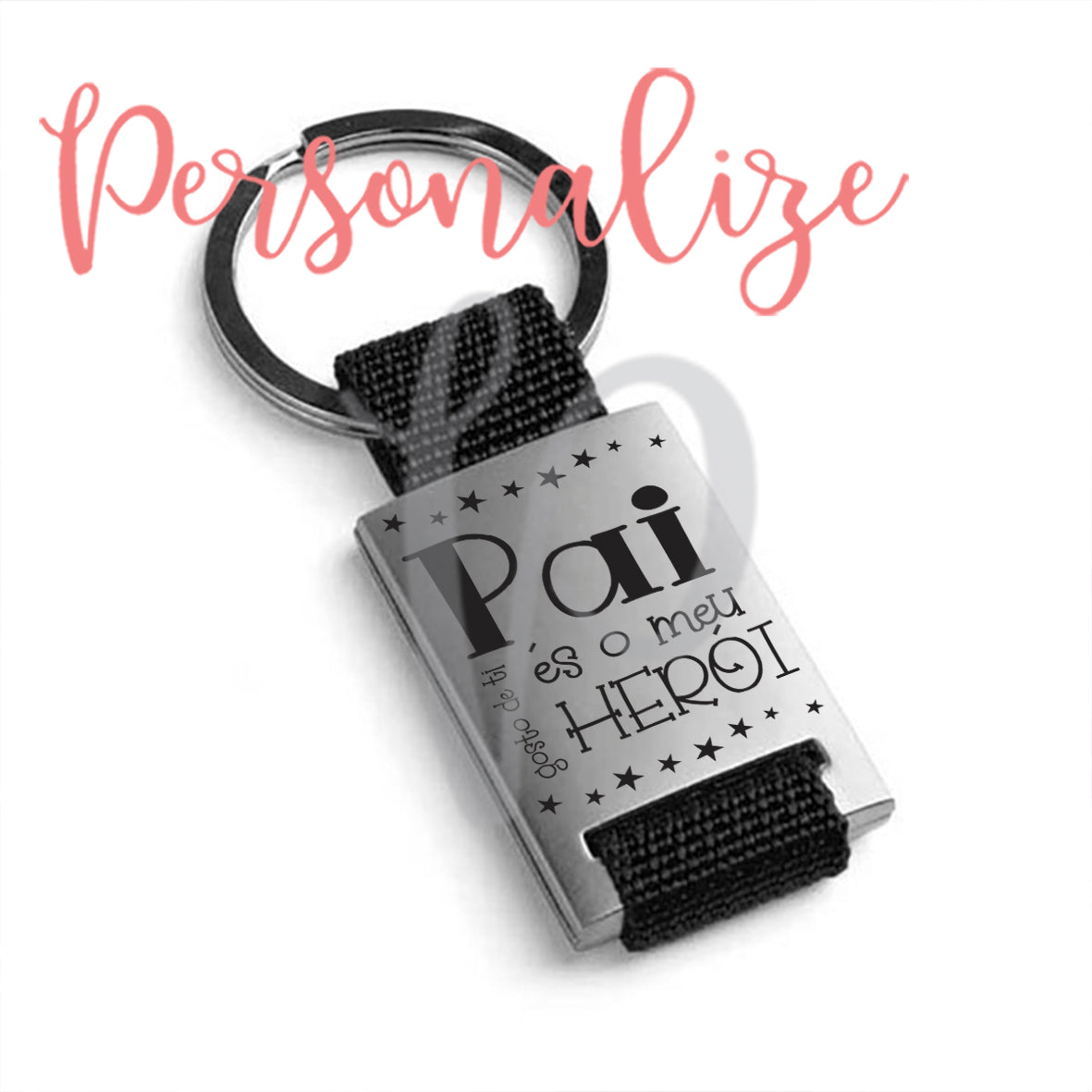 Porta-chaves " Pai és o meu heroi" Personalize