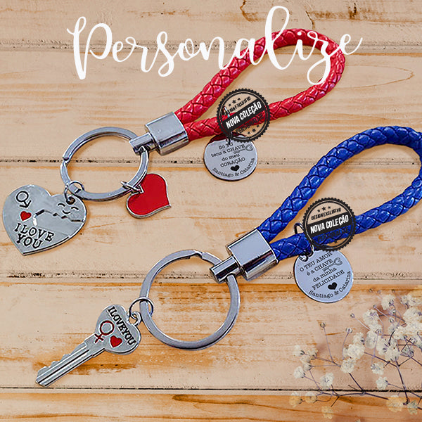 Porta chaves conjunto " Chave do coração"