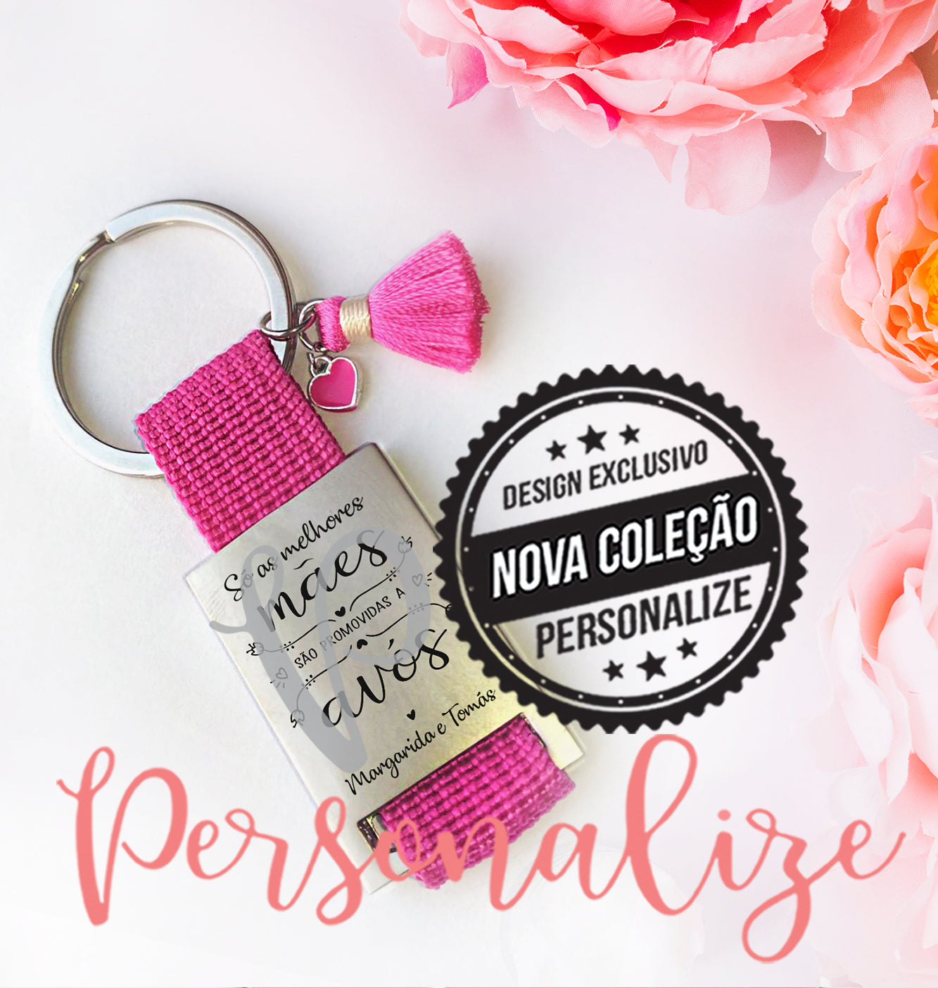 Porta-chaves " Só as melhores mães são... Personalize