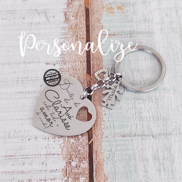 Porta chaves " Dentro do coração da avó ... "