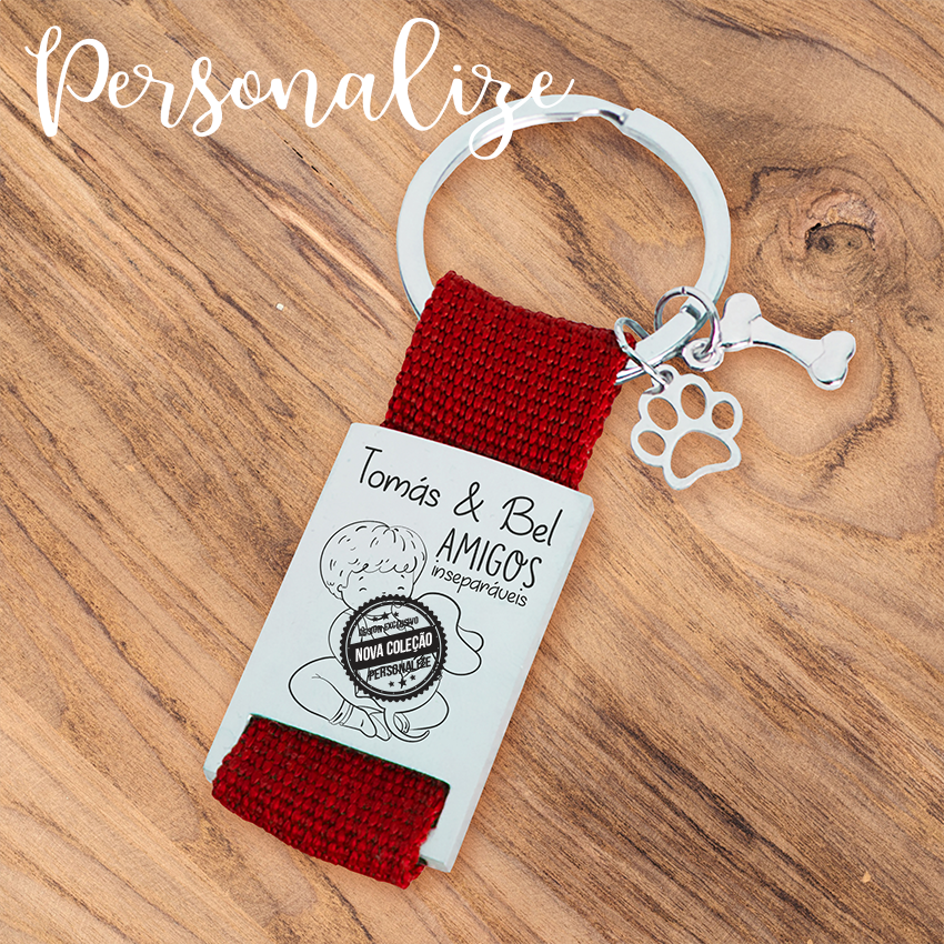 Porta chaves nylon "Amigos inseparáveis"