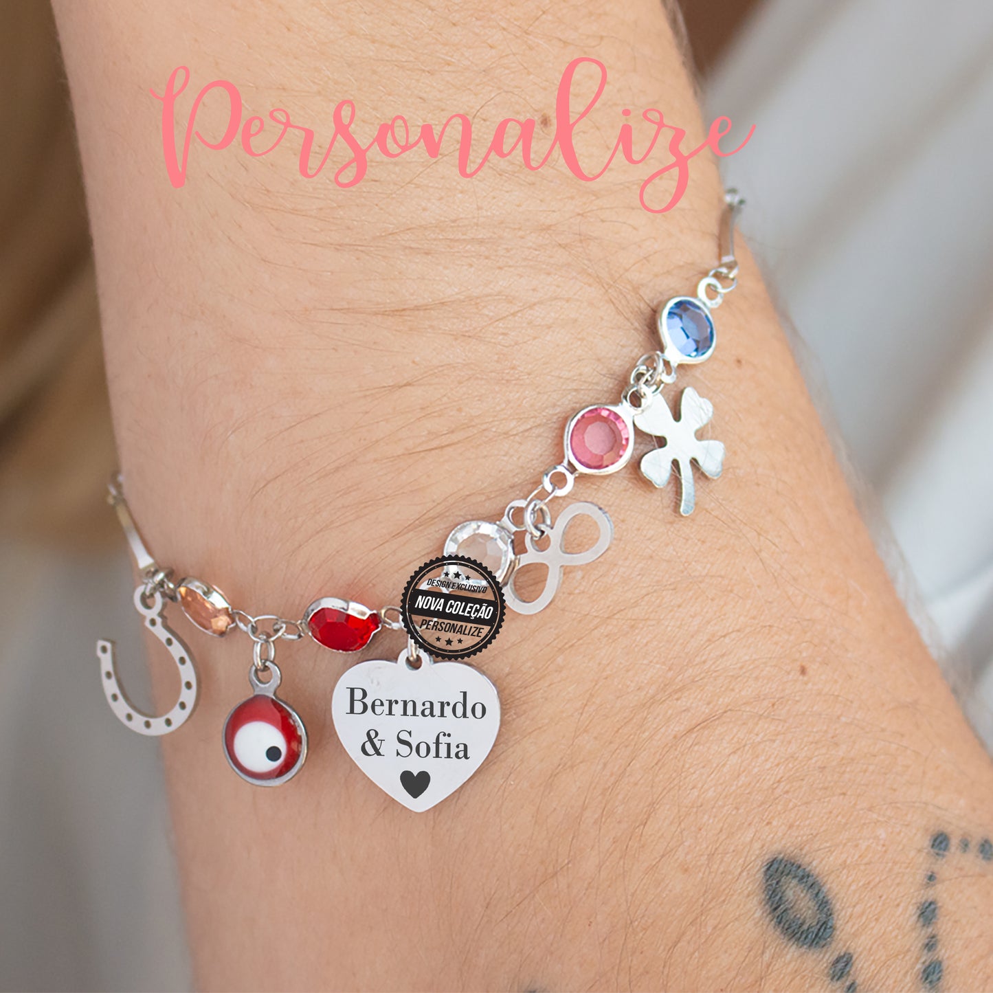 Pulseira amuletos da sorte