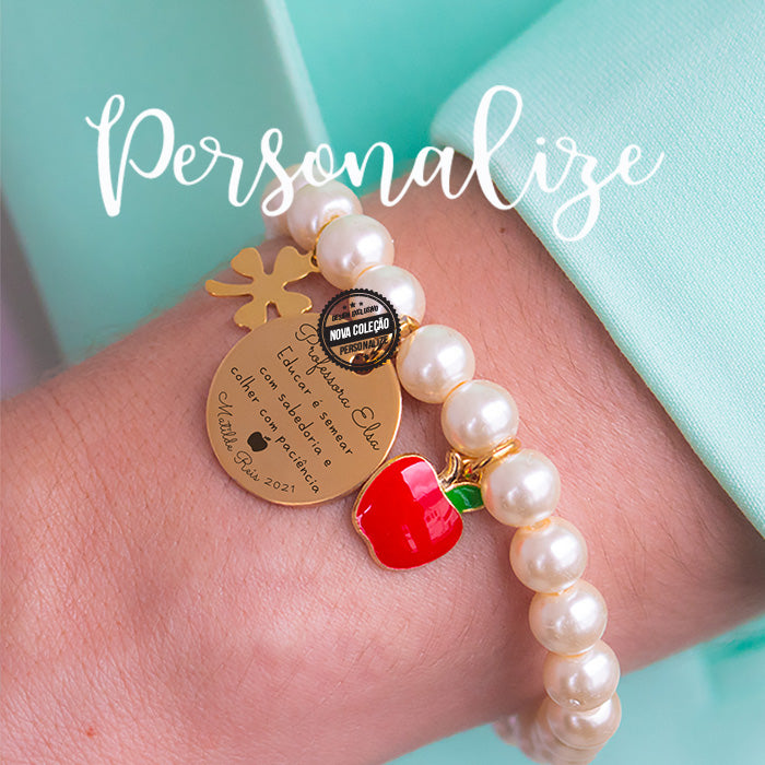 Pulseira perolas " Educar "