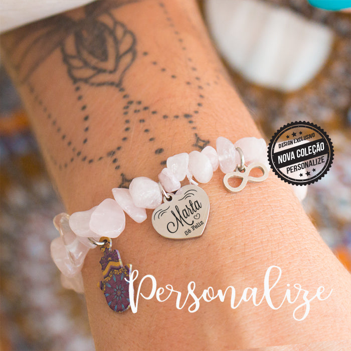 Pulseira quartzo rosa