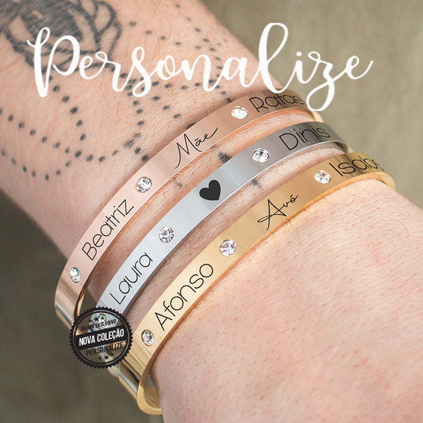 Pulseira escrava com brilhantes