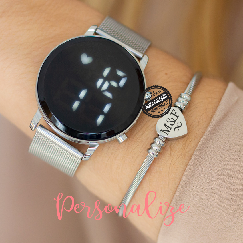 Conjunto relogio e/ou pulseira escrava