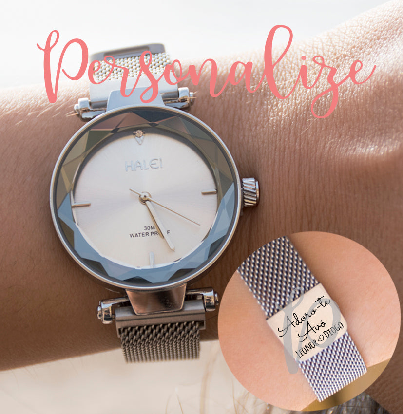 Relógios aço inox " Adoro-te Avó" com iman Personalize