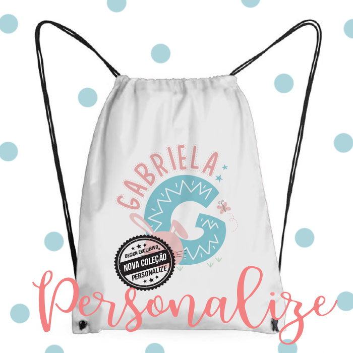 Mochila com nome e bonequinho