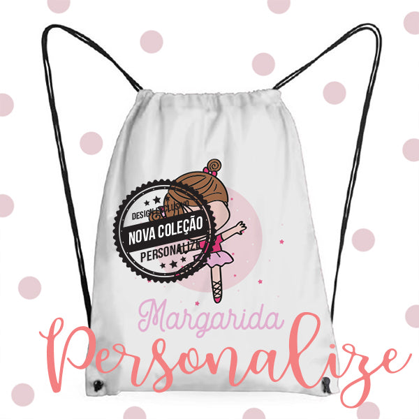 Mochila saco com bailarina
