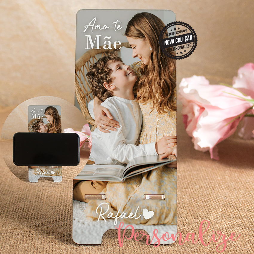 Suporte de telemóvel " Amo-te Mãe "