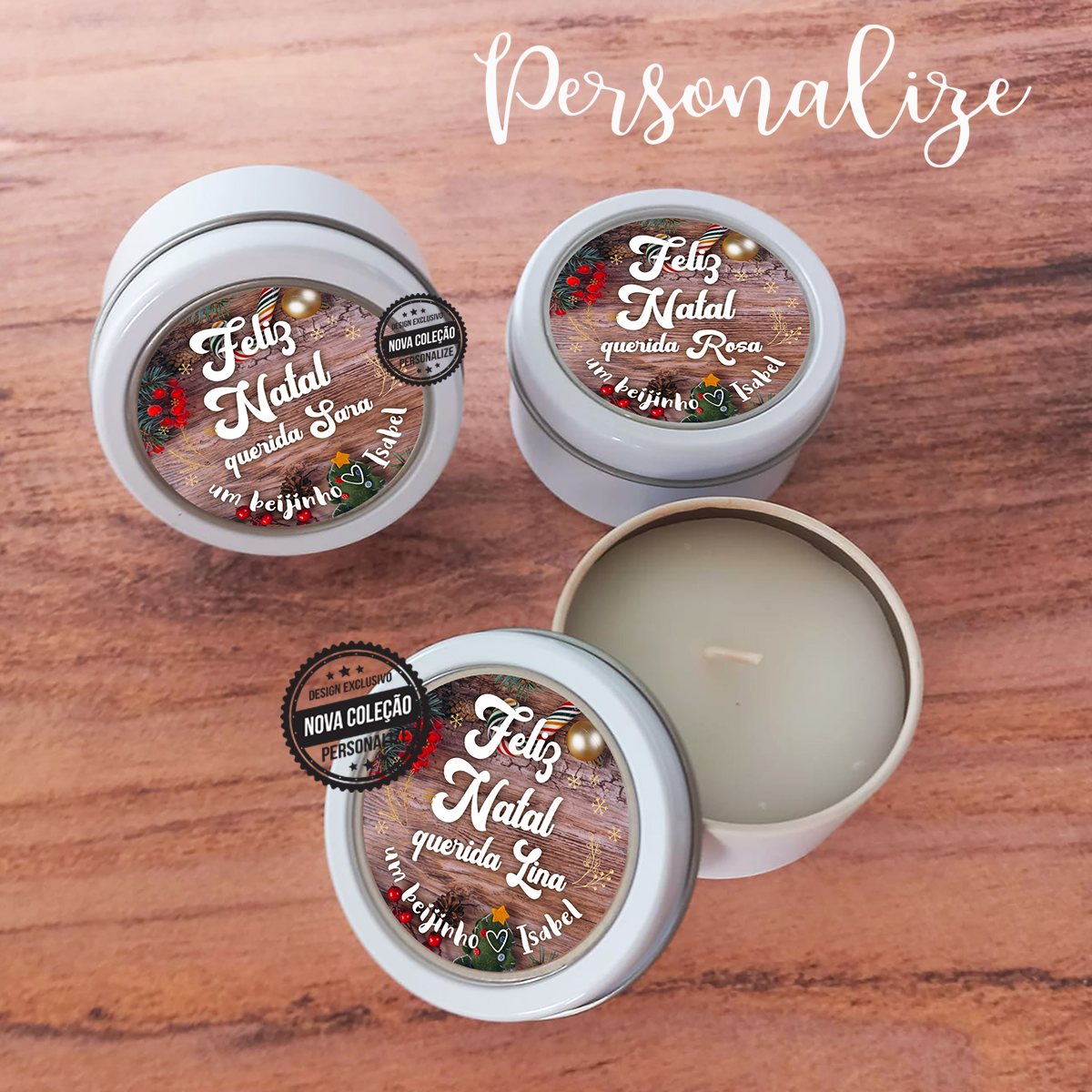 velas de natal perfumadas personalizadas