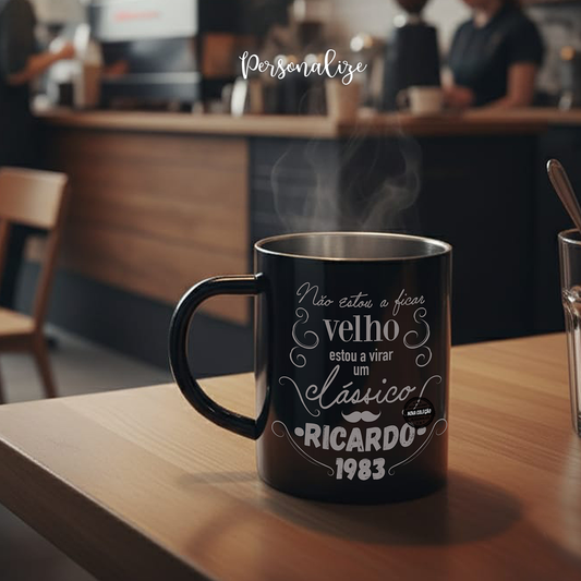 Caneca aço inóx " Não estou a ficar velho..."